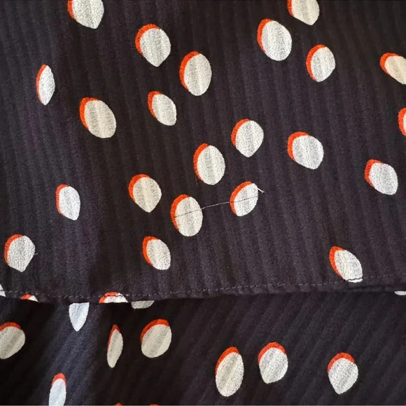 Slate & Willow Wrap Dotted Dress V-neck Navy Blue Mini Belted Size 16 RTR - Picture 9 of 15